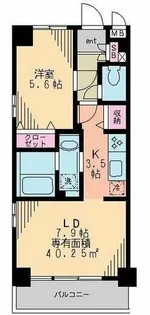 リヴェール三軒茶屋【4階】の間取り