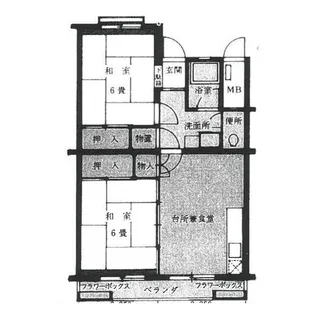 九品寺A団地棟 0407号室【4階】の間取り