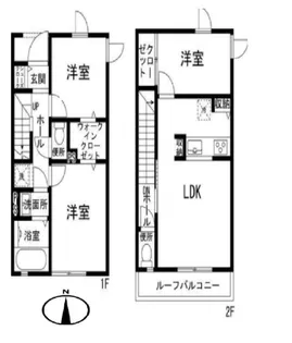 cinq terrasse D棟【2階】の間取り