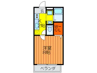 メゾン ド ボヌール B棟【2階】の間取り