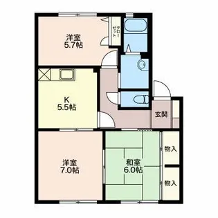グレイスハウス B【1階】の間取り