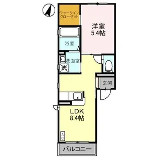 ヴィラ・ブルーノ F【1階】の間取り
