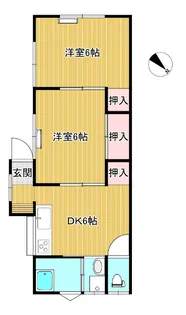 濱田アパート【1階】の間取り