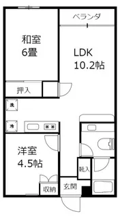 フローラルアネックス【2階】の間取り