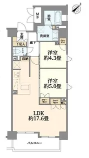 プレサンスロジェ横浜関内【10階】の間取り