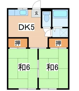 メゾンニュー山岸【2階】の間取り