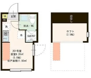 東京都江東区亀戸5【アパート】の間取り