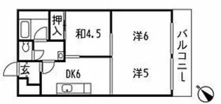 富士見台ファミリーマンション【4階】の間取り