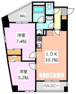 パークアクシス駒込【9階】の間取り