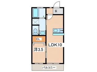 ラフール湘南【1階】の間取り
