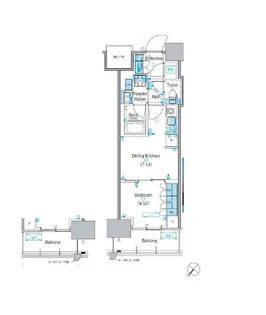 パークアクシス豊洲キャナル【13階】の間取り