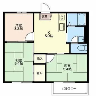 フリーダム大島 B【1階】の間取り