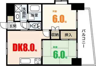 古市ザ・スカイ【3階】の間取り