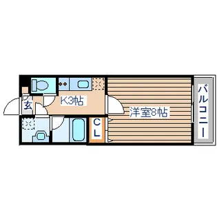 オリンピア宮城野【3階】の間取り