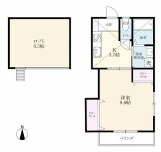 サフィール巨勢【2階】の間取り