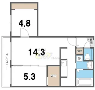 ビッグレジデンス白石II【3階】の間取り