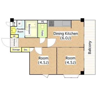 プレシャス長居【1階】の間取り