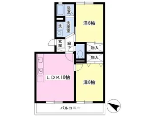 Rice Island Village B【3階】の間取り