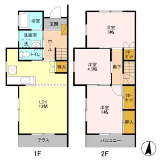 メゾンドロージェ IIICの間取り