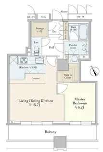 シティタワー大崎【15階】の間取り