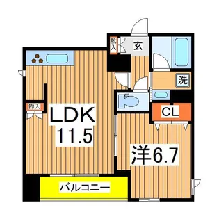 レフィアント・エヌ【1階】の間取り