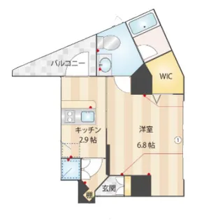 クーカイ・テラス恵比寿【3階】の間取り