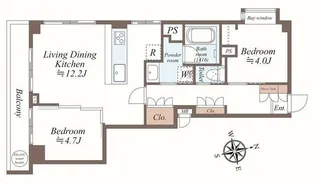 ライオンズマンション三ツ境第三【4階】の間取り