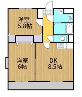 ヴィラ・リッコ【2階】の間取り