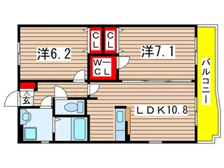 エクセレーヌ【1階】の間取り