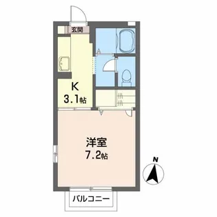 ヴィアーレ新白河【2階】の間取り