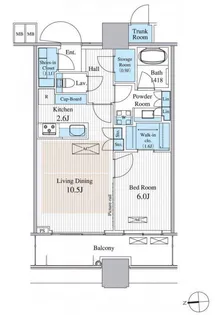 パークシティ大崎 ザ タワー【6階】の間取り