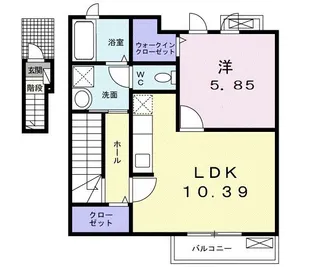 シエロ荏隈【2階】の間取り