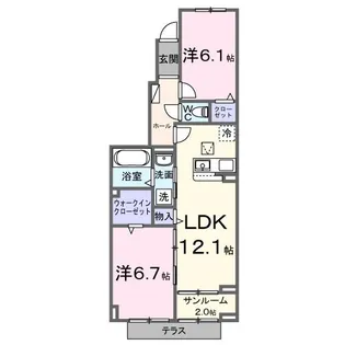 ルーチェ城東【1階】の間取り