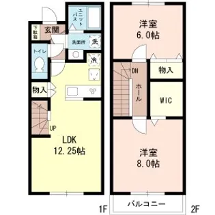 フォレスタB【1階】の間取り