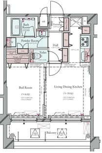 プラシア蒲田 THE GRAND RESIDENCE【5階】の間取り