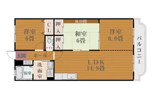 ラ・ベルテ【2階】の間取り