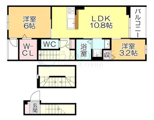 フィオーレ・ショウエイA【3階】の間取り