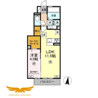 ミモザ熊本駅北 A棟【1階】の間取り