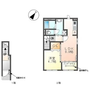 ラ・クレアージュ【2階】の間取り