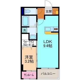 ミモザR-1【2階】の間取り