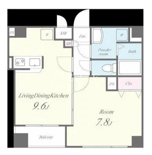 ヴェルデール白山【5階】の間取り