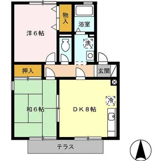 ハイカムールベル【1階】の間取り