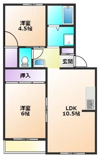 トリヴァンベール【2階】の間取り