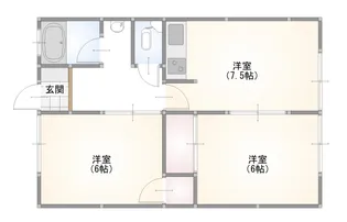 第1金子ハイツ【2階】の間取り