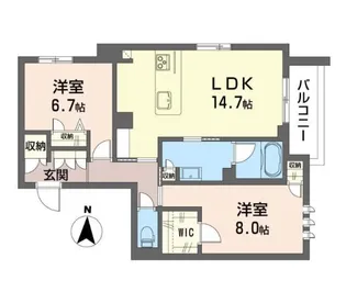 プルミエール境南町【2階】の間取り