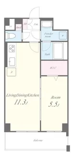 While 椿【5階】の間取り