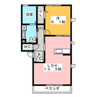 プレミールA【1階】の間取り