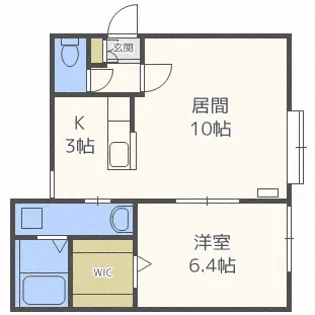 フィーノ美園【1階】の間取り