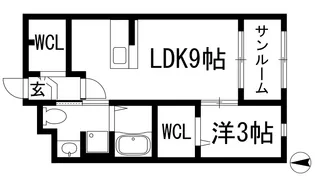 カーサ・プラシード【1階】の間取り