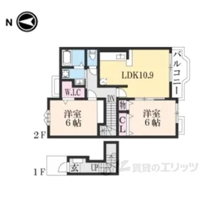 カーサモデルノ【2階】の間取り